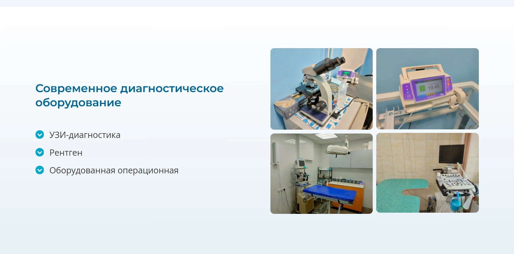 Диагностическое оборудование клиники ВолховВЕТ